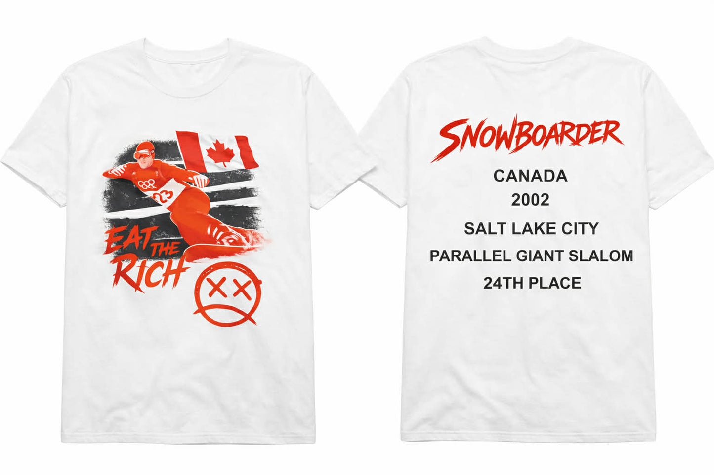 Eat The Rich Snowboarder T-Shirt Ryan Wedding (White)